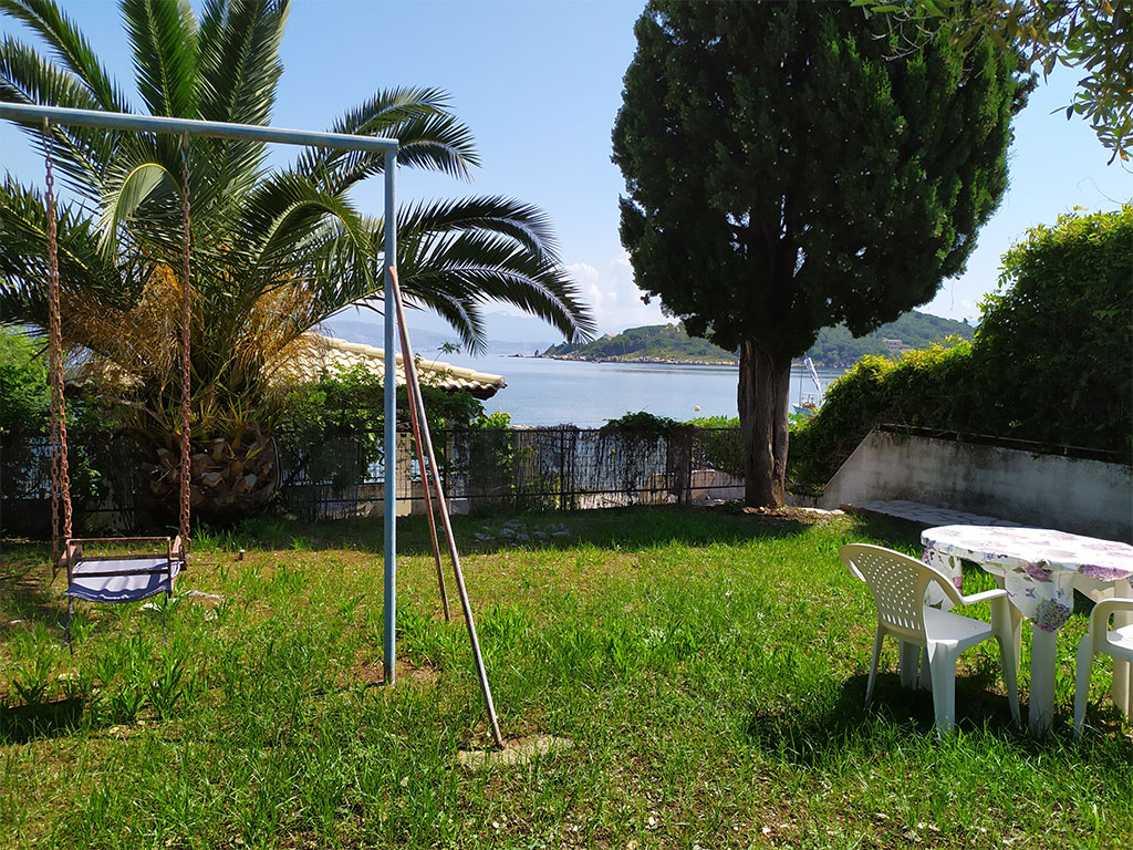 Eva apartments, Kassiopi, Imerolia, Garden with sea view in apartment 1 2
