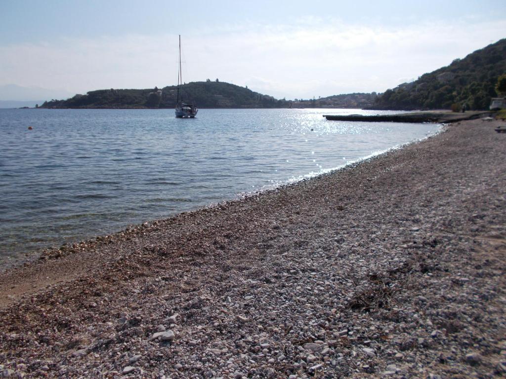 Eva apartments, Kassiopi, Imerolia, Imerolia Beach in front of the apartments yard 3